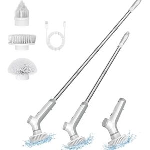 NEW Cordless Electric Scrubber with Replaceable Heads